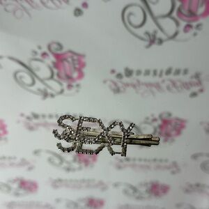 Hair barrette sexy silver bling diamond crystal Rhinestone Hair Clip - Silver